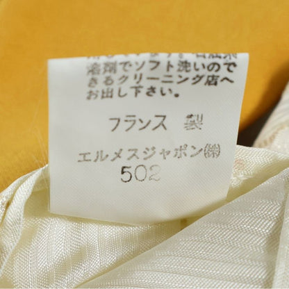 Hermes Allover Print Silk 3B Tailored Jacket Yellow Beige 702019dc