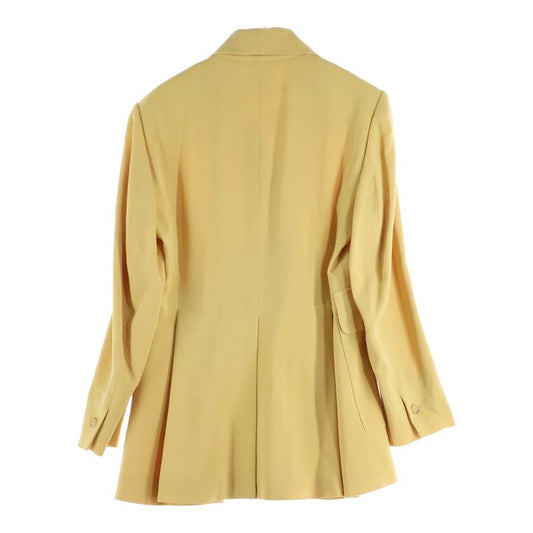 Hermes Wool 7B Tailored Long Jacket Yellow Women's