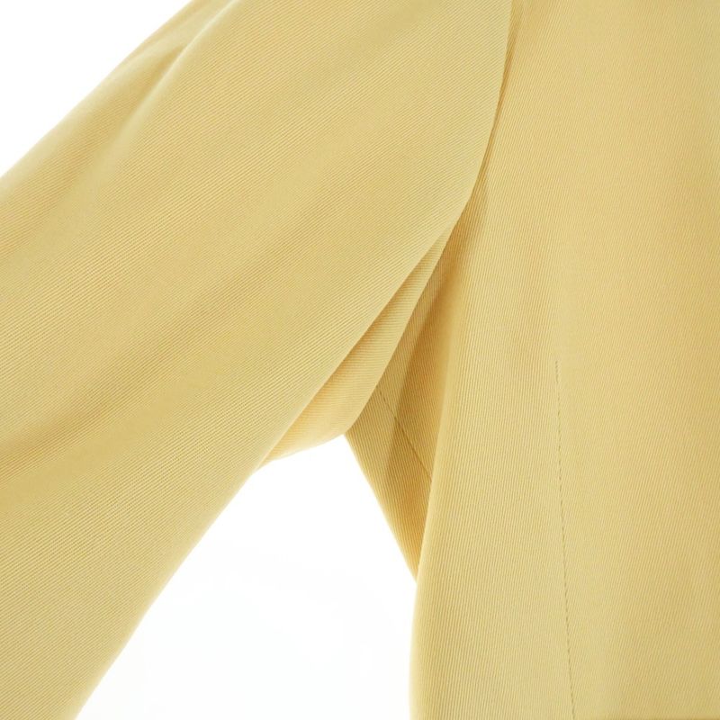 Hermes Wool 7B Tailored Long Jacket Yellow Women's