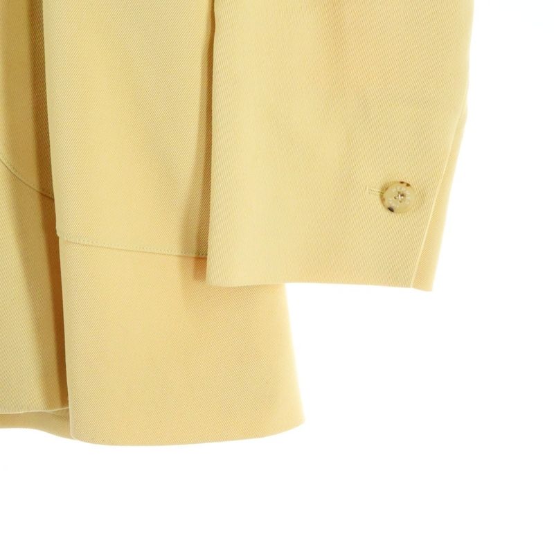 Hermes Wool 7B Tailored Long Jacket Yellow Women's