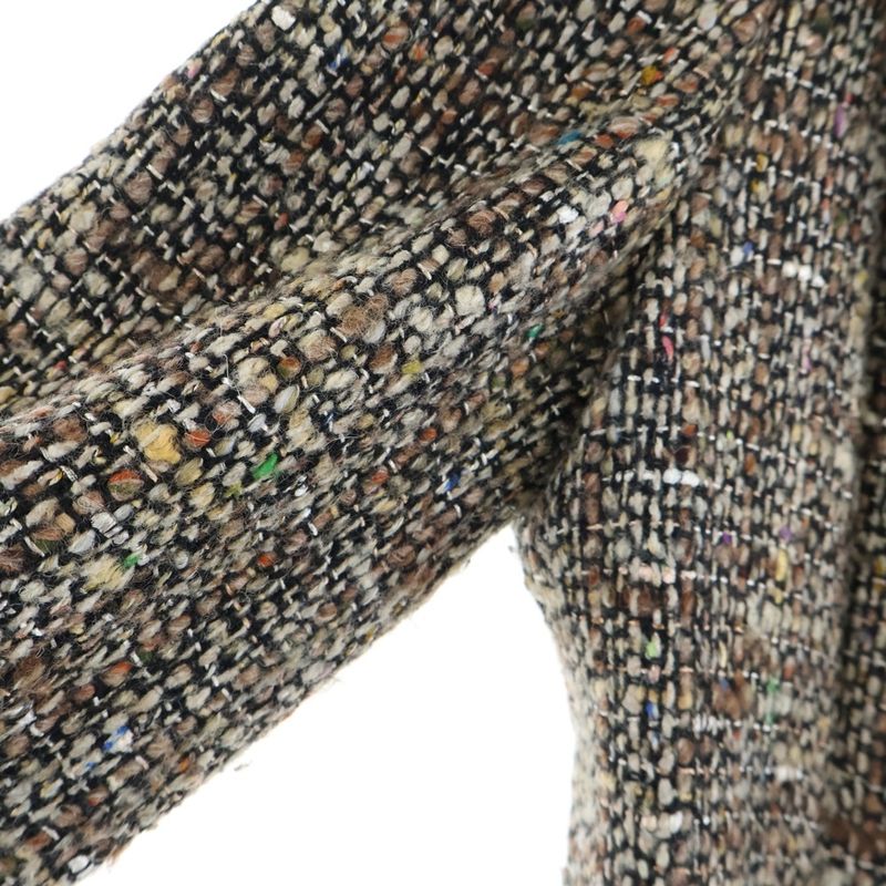 Celine OLD Wool Jacket With Fur Sleeves Brown