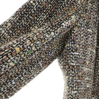 Celine OLD Wool Jacket With Fur Sleeves Brown