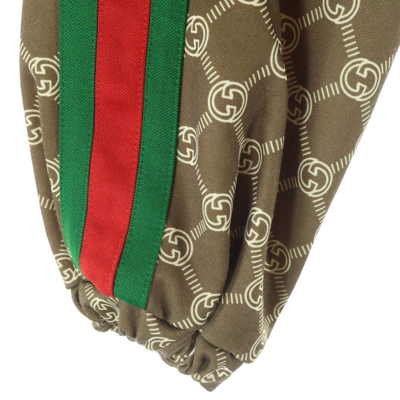 Gucci Interlocking G All Over Pattern Sherry Line Cropped Short Stand Collar