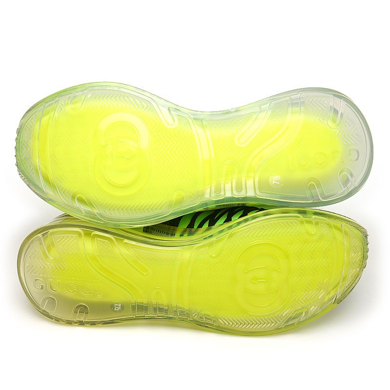 Gucci Ultrapeace R Knit High Cut Sneakers - 7.5 Black X Fluorescent