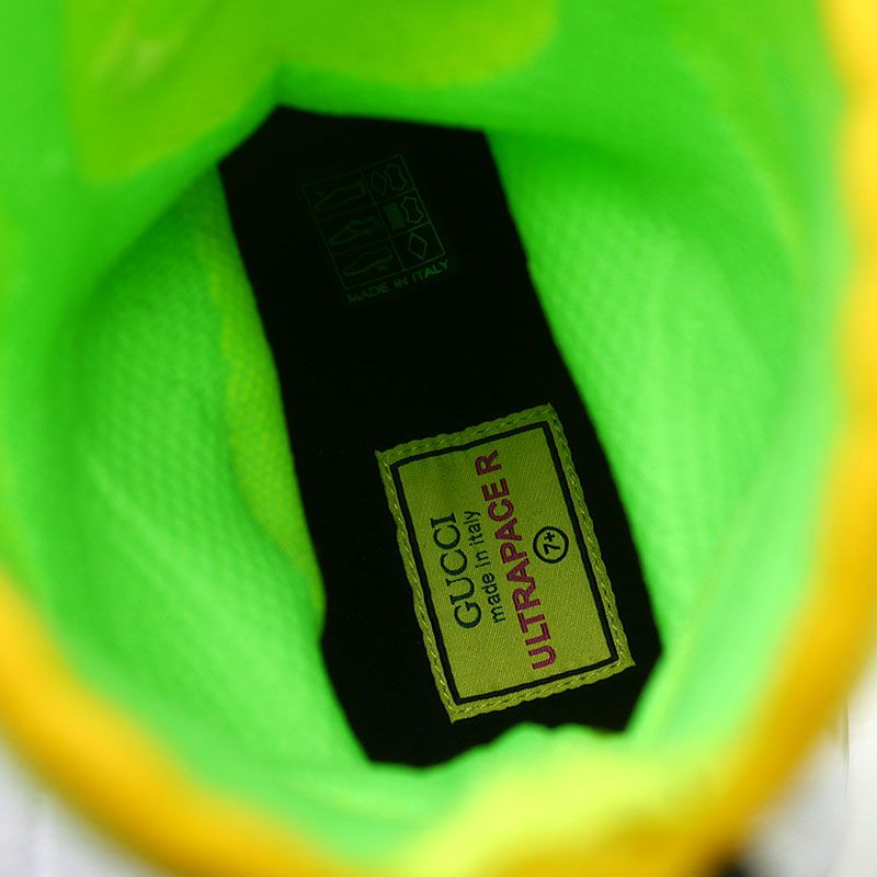 Gucci Ultrapeace R Knit High Cut Sneakers - 7.5 Black X Fluorescent