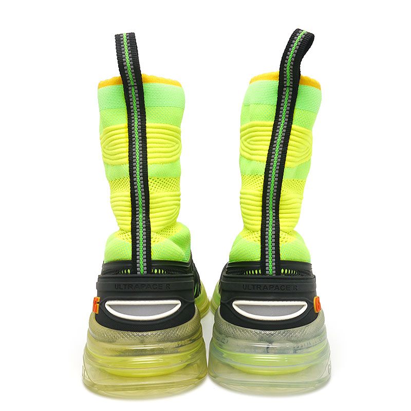 Gucci Ultrapeace R Knit High Cut Sneakers - 7.5 Black X Fluorescent