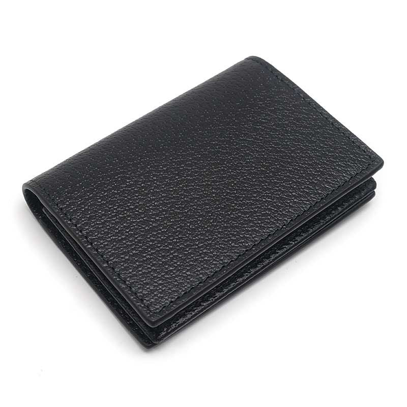 Gucci Double Authenticity Card Case 428737 Black Leather