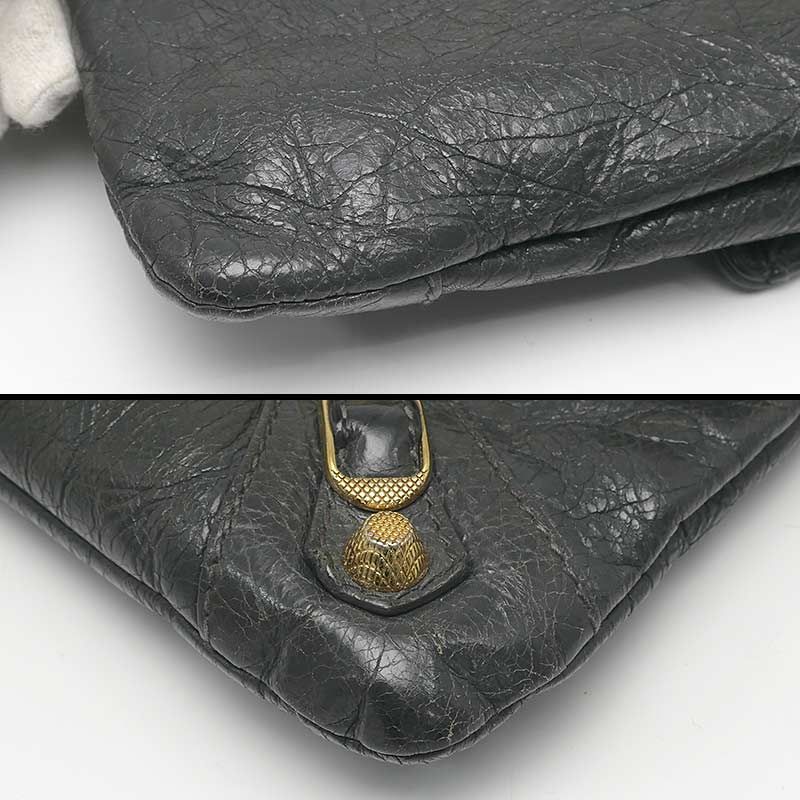 Balenciaga Giant Envelope Clutch Shoulder Bag Gray