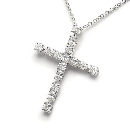 Harry Winston HW Madonna Cross Necklace Small Pt950-diamond