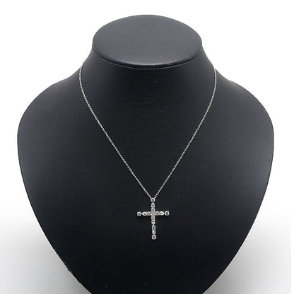 Harry Winston HW Madonna Cross Necklace Small Pt950-diamond