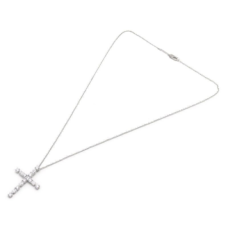 Harry Winston HW Madonna Cross Necklace Small Pt950-diamond