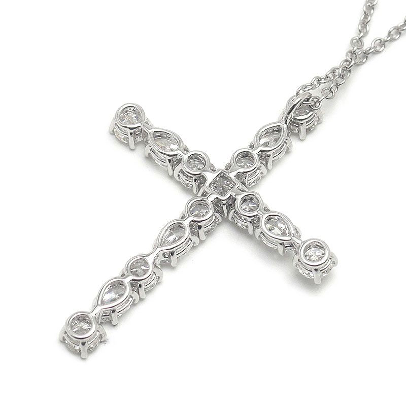 Harry Winston HW Madonna Cross Necklace Small Pt950-diamond