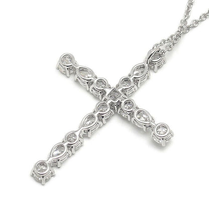 Harry Winston HW Madonna Cross Necklace Small Pt950-diamond