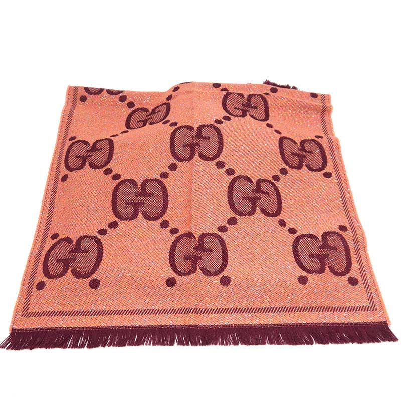 Gucci Lam� Jaguar - Do Muffler - Shawl 598993 Pink Fringe