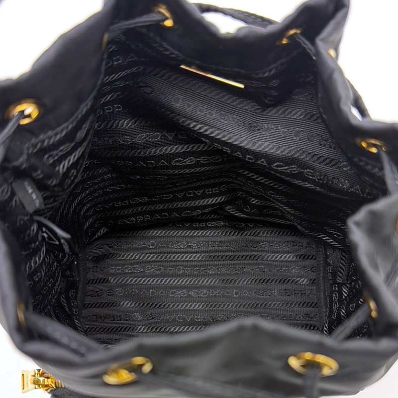 Prada Duet Re-nylon Bucket Bag 1bh038 Black