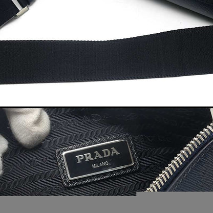 Prada Saffiano Shoulder Bag 2vh113 Navy - *pochi Is Missing
