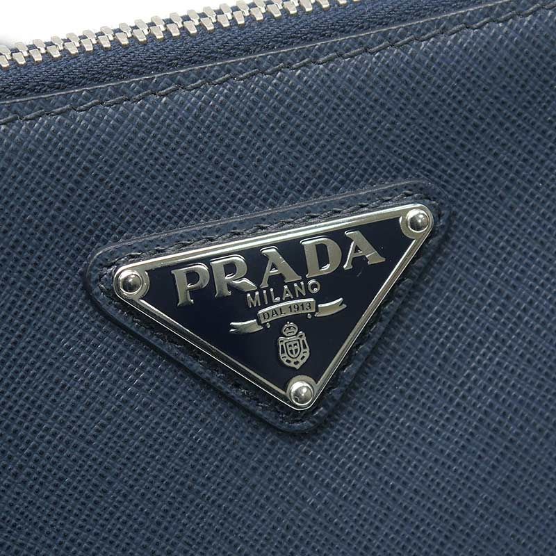 Prada Saffiano Shoulder Bag 2vh113 Navy - *pochi Is Missing