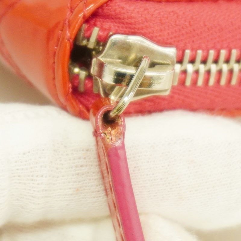 Chanel Coin Case Matelasse Patent Leather Pink Silver Hardware Ladies