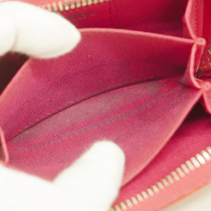 Chanel Coin Case Matelasse Patent Leather Pink Silver Hardware Ladies