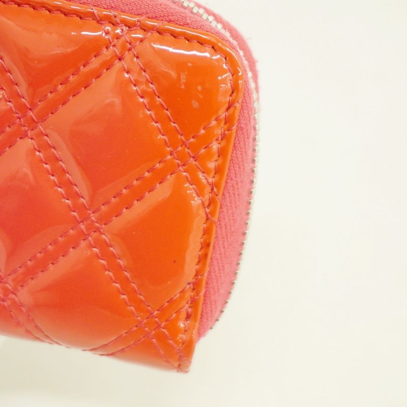 Chanel Coin Case Matelasse Patent Leather Pink Silver Hardware Ladies