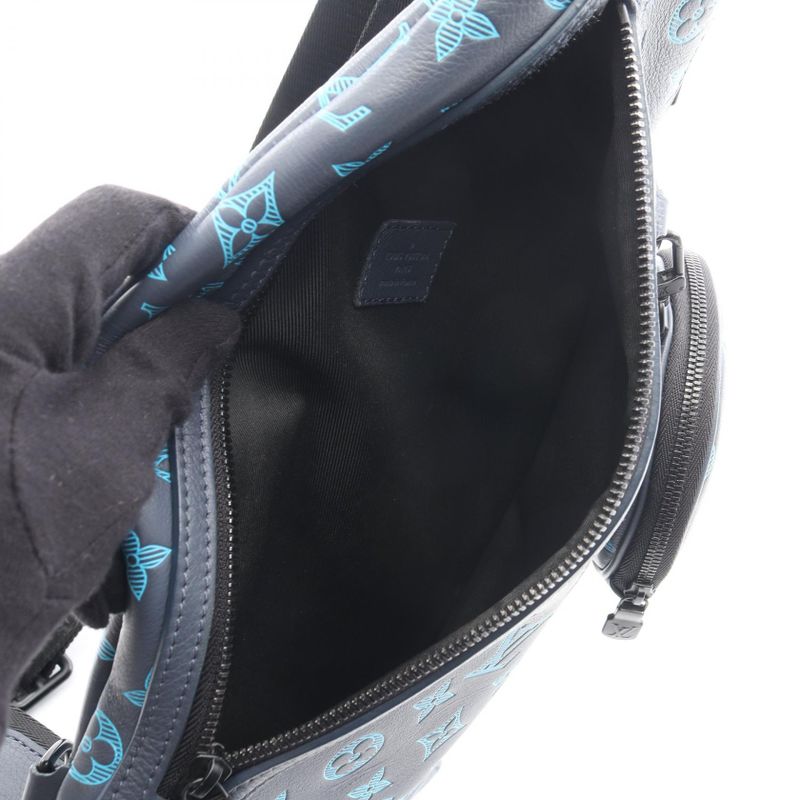 Louis Vuitton Waist Bag Body Bag Duo Ring Bag M46562 Blue Leather Duo Ring Bag