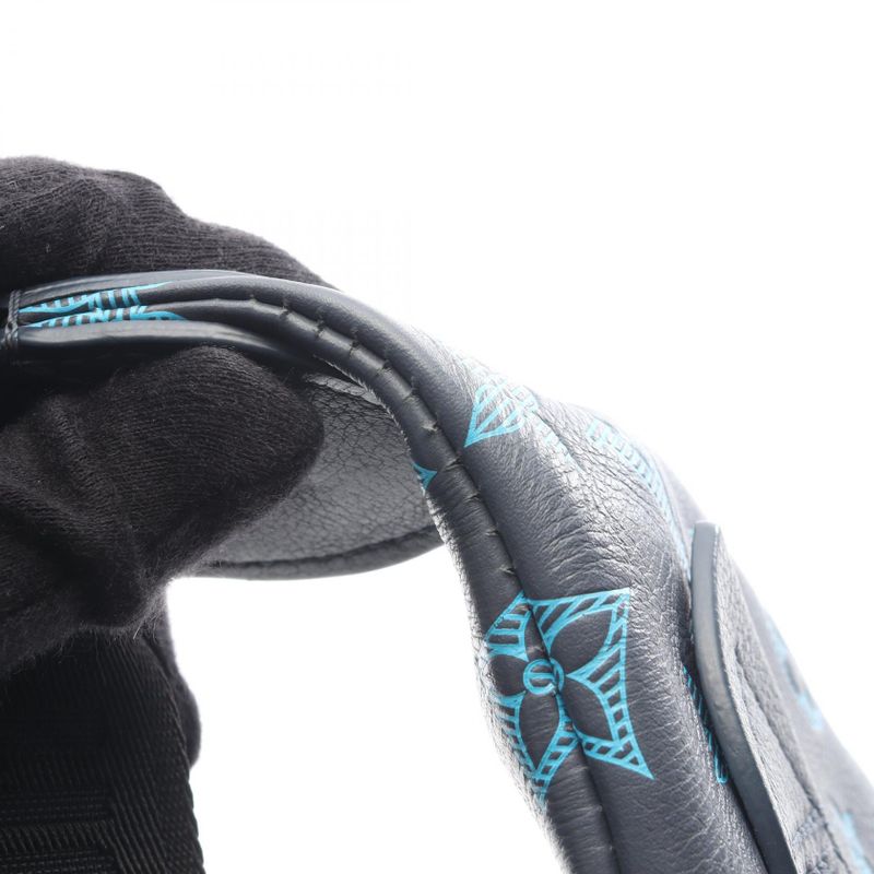Louis Vuitton Waist Bag Body Bag Duo Ring Bag M46562 Blue Leather Duo Ring Bag