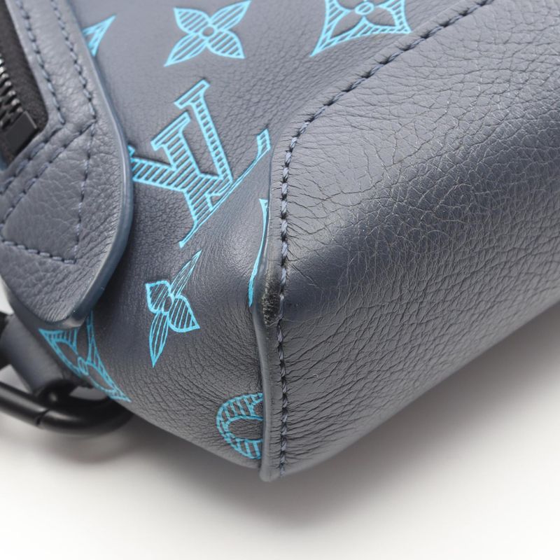 Louis Vuitton Waist Bag Body Bag Duo Ring Bag M46562 Blue Leather Duo Ring Bag