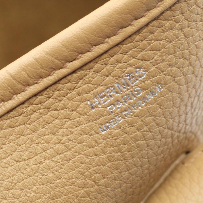 Hermes Shoulder Bag Evelyn 1 Anne GM Beige Leather Evelyn GM Beige Ladies Used a
