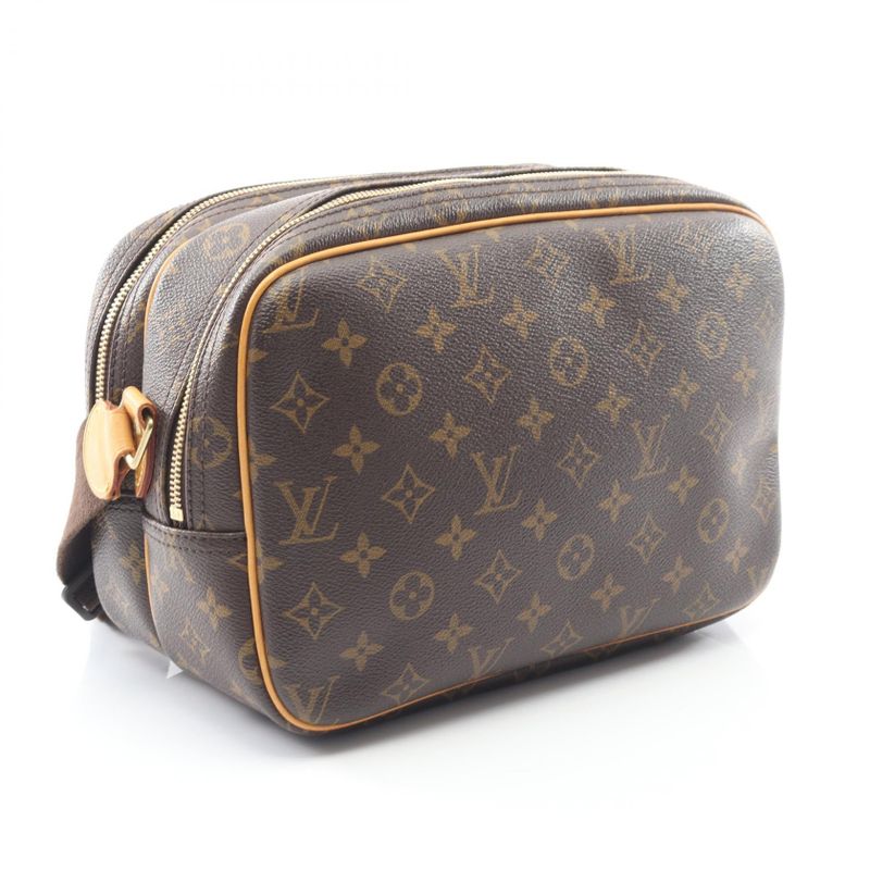 Louis Vuitton Shoulder Bag Reporter PM PVC Coated Canvas Leather
