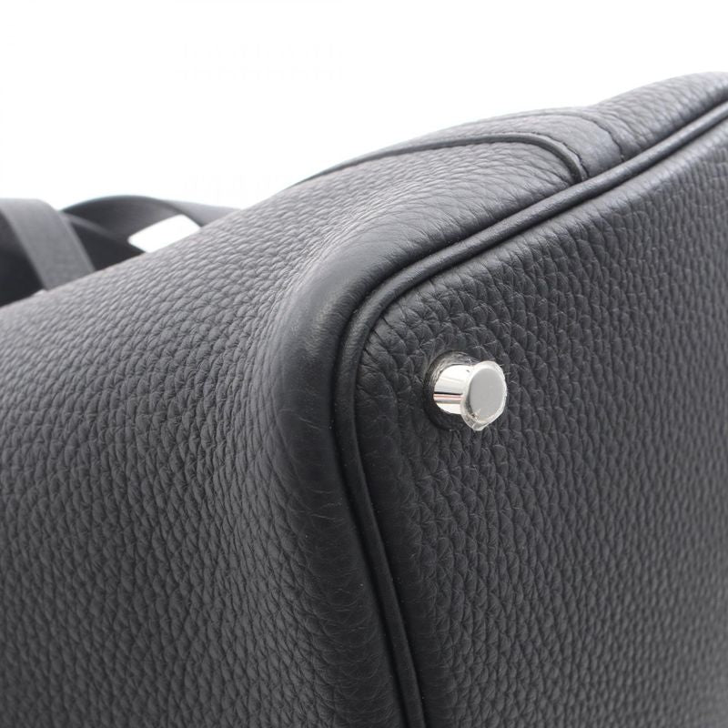 Hermes Handbag Picotin Lock PM Black Leather Picotin Lock PM Black Ladies Used a