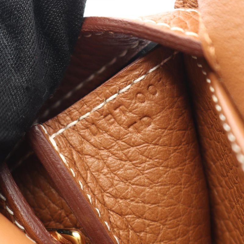Hermes Handbag Alzan 25 Gold Leather Alzan 25 Gold Ladies Used a