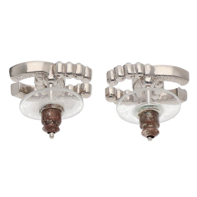 Chanel Abd478 Coco Mark Rhinestone Earrings Ladies