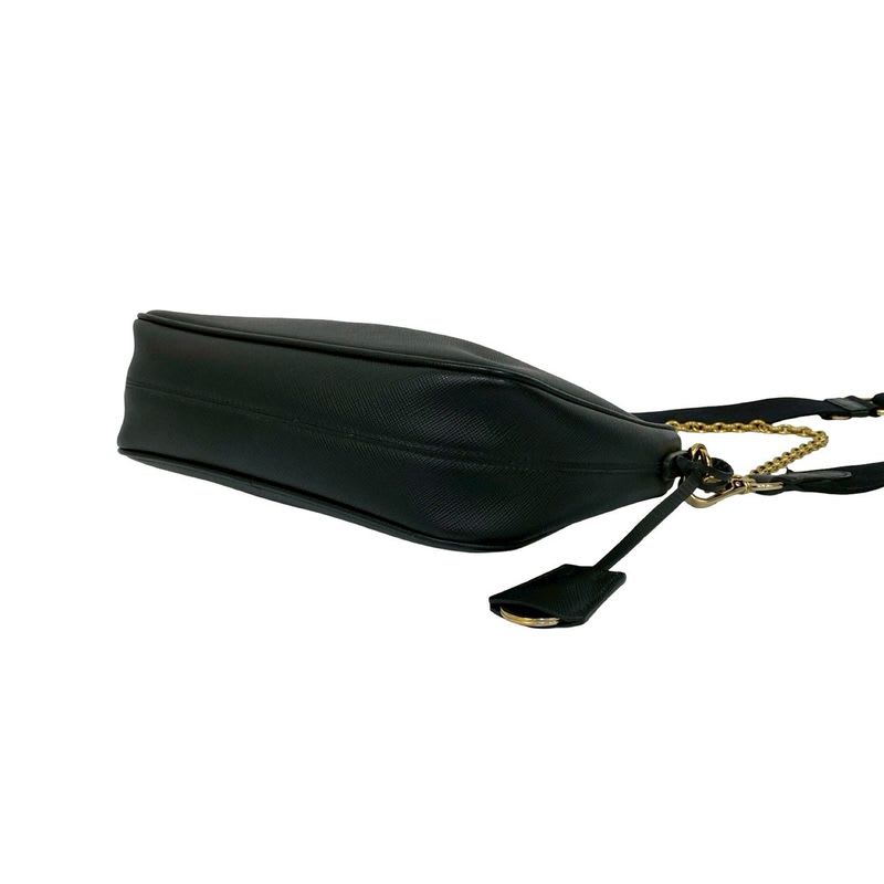 Prada Triangle Logo Hardware Saffiano Leather 2-Way Shoulder Bag