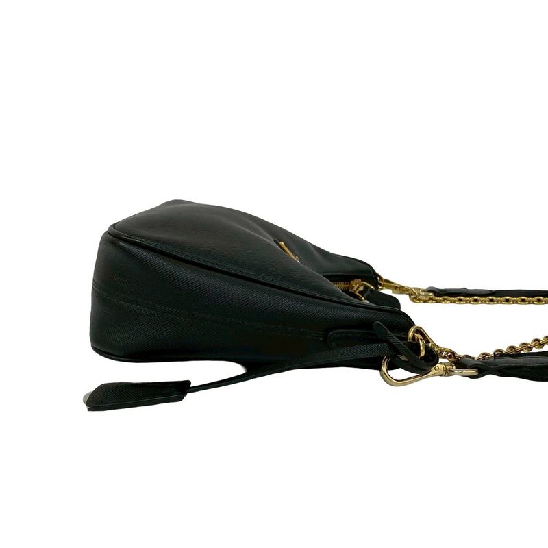 Prada Triangle Logo Hardware Saffiano Leather 2-Way Shoulder Bag