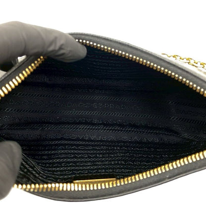Prada Triangle Logo Hardware Saffiano Leather 2-Way Shoulder Bag
