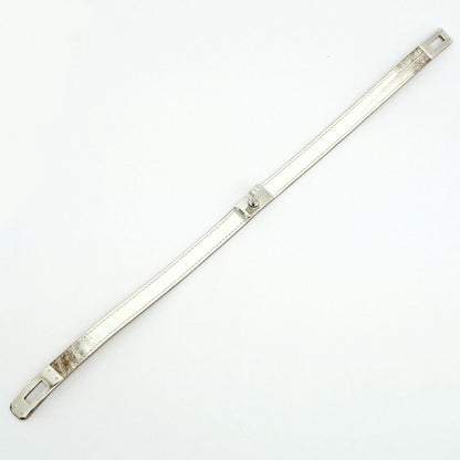 Hermes Leather Bracelet Kelly Double Tour Himalaya Silver-hardware W
