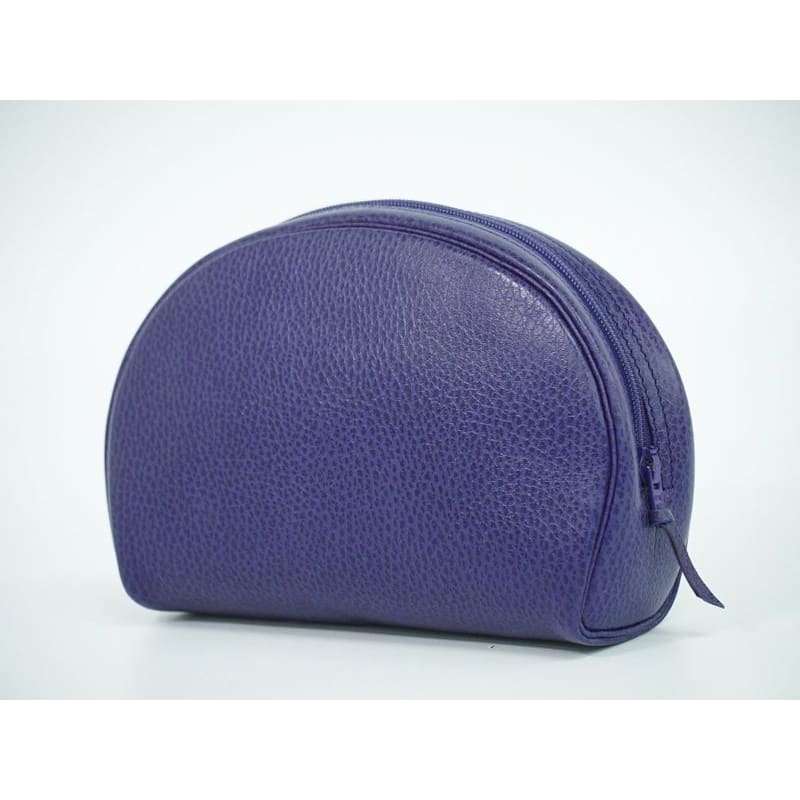 Christian Dior CD Logo Pouch Accessory Case Leather Blue Miscellaneous