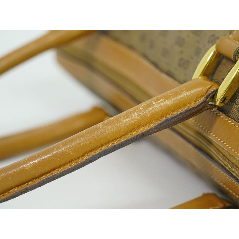 Gucci Vintage Micro GG Mini Boston Bag Handbag Brown