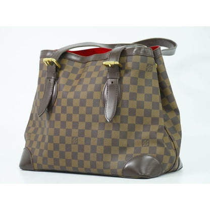 Louis Vuitton Hampstead MM Damier Ebene Tote Bag Handbag Brown