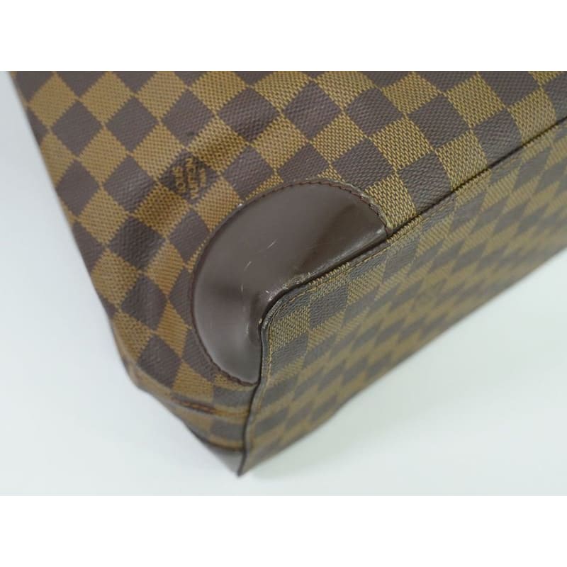 Louis Vuitton Hampstead MM Damier Ebene Tote Bag Handbag Brown