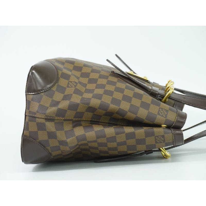 Louis Vuitton Hampstead MM Damier Ebene Tote Bag Handbag Brown