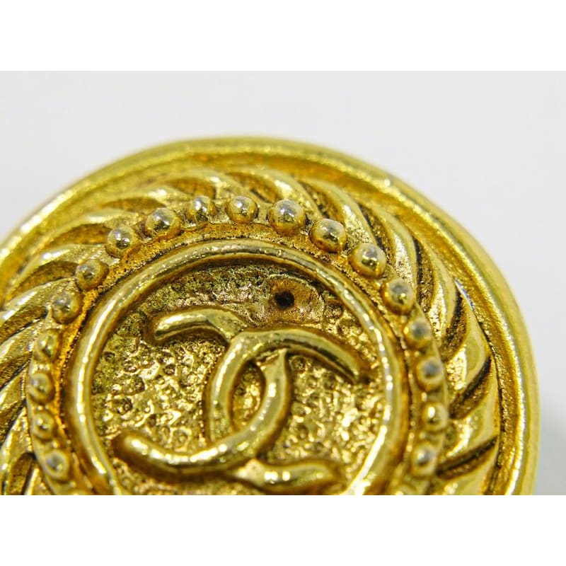 Chanel Coco Mark Earrings GP Gold Plated Accessories Jewelry