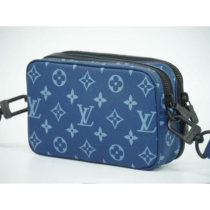 Louis Vuitton Nano Alpha Wearable Wallet Monogram Navy Shoulder