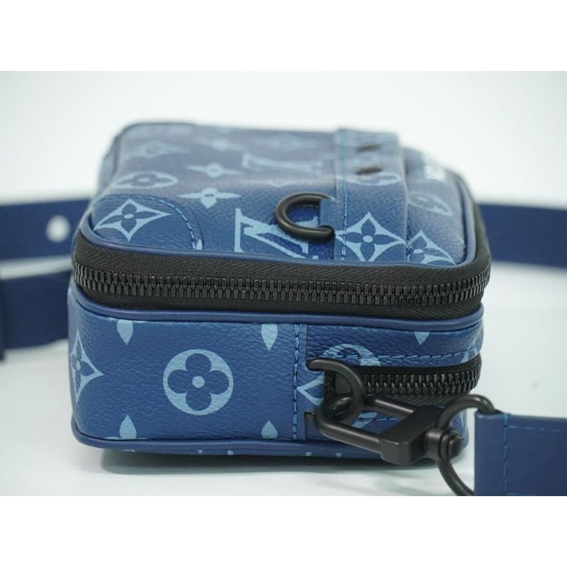 Louis Vuitton Nano Alpha Wearable Wallet Monogram Navy Shoulder