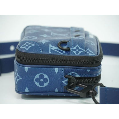 Louis Vuitton Nano Alpha Wearable Wallet Monogram Navy Shoulder