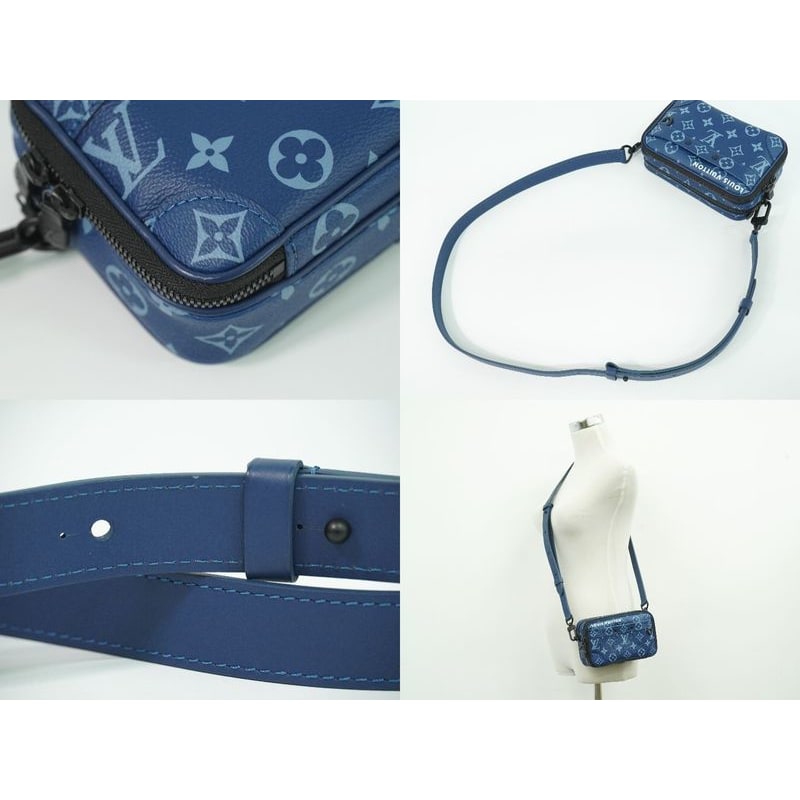 Louis Vuitton Nano Alpha Wearable Wallet Monogram Navy Shoulder