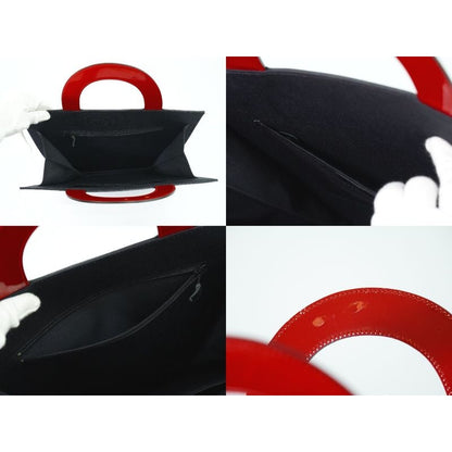 Chanel Mademoiselle Coco Vintage Handbag Patent Leather Black