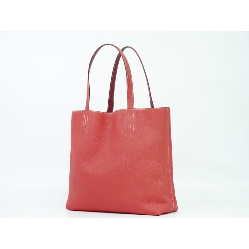 Hermes Double Sens 36 Taurillon Clemence Leather Tote Bag Handbag