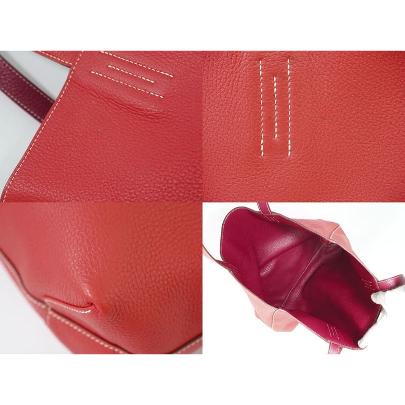 Hermes Double Sens 36 Taurillon Clemence Leather Tote Bag Handbag