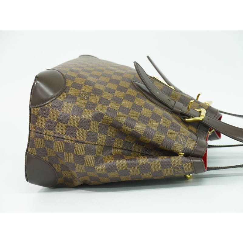 Louis Vuitton Hampstead MM Damier Ebene Tote Bag Handbag Brown